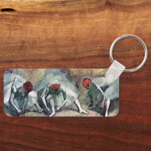 Porte-clés Danseurs lacant leurs chaussures par Edgar Degas (Recto)
