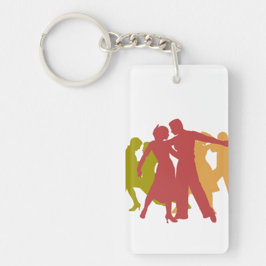 Porte-clés Danseurs latins colorés (Devant)