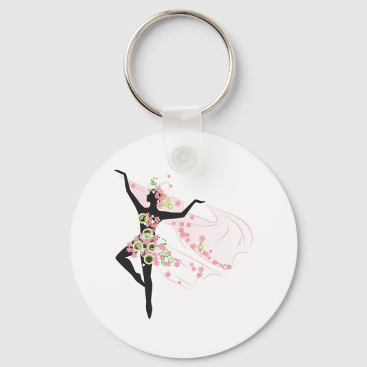 Porte-clés Danseuse avec Porte - clé de fleurs (Recto)
