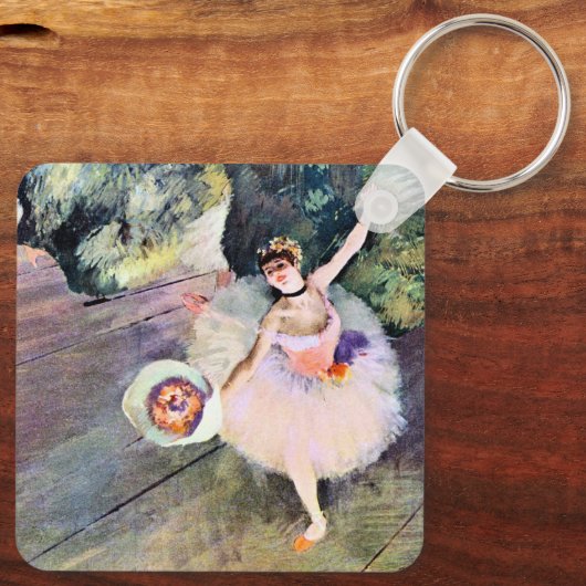 Porte-clés Danseuse avec un bouquet de fleurs par Edgar Degas (Verso)