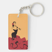 Porte-clés danseuse de flamenco dans une pose spectaculaire (Dos)
