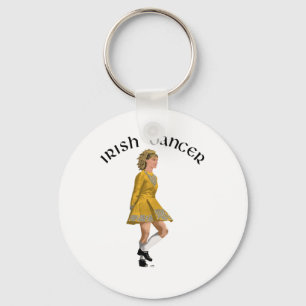 Porte-clés Danseuse de step irlandais - Robe dorée