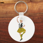 Porte-clés Danseuse des Highlands écossais MacLeod Tartan (Recto)