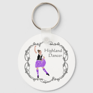 Porte-clés Danseuse des Highlands écossais Noeud celtique Vio