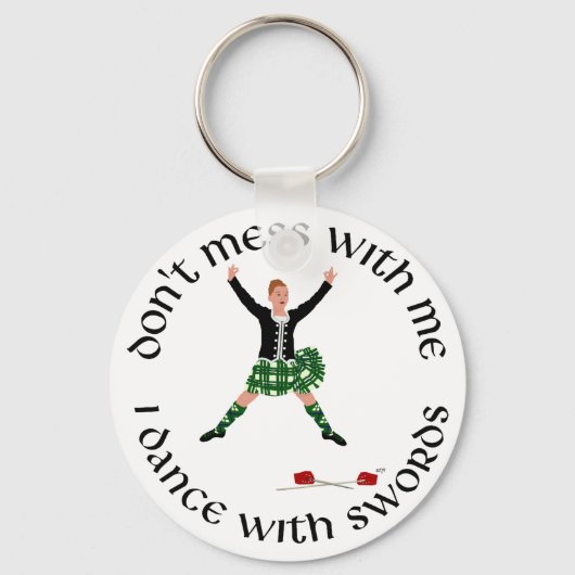 Porte-clés Danseuse des Highlands Ne Me Cherchez Pas (Recto)