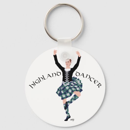 Porte-clés Danseuse écossaise Highland Fling (Recto)