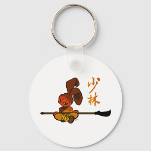 Porte-clés dao kwan de lapin de shaolin de fer