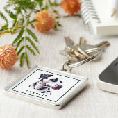 Porte-clés Dapper Dalmation Pup Personnalisé (Côté)