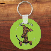 Porte-clés Dark Brindle Greyhound IAAM (Recto)