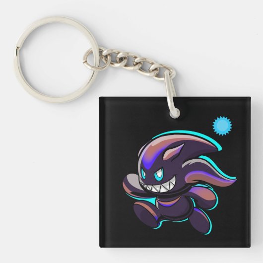 Porte-clés Dark Chao - Running - Swimming Variant Custom Art (Devant)