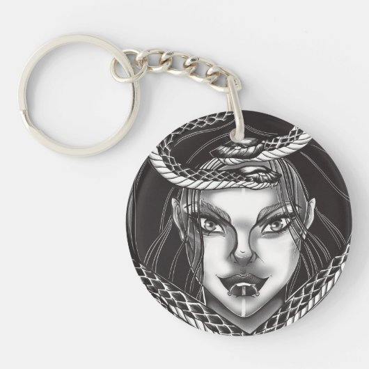 Porte-clés Dark Fantasy Gorgon Snake Woman Keychain (Devant)
