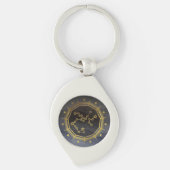 Porte-clés Dark Zodiac: Sagittarius Birth Sign Black & Gold (Devant)