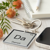Porte-clés Darrell Nom Chimie Élément Tableau Périodique (Devant Droit)