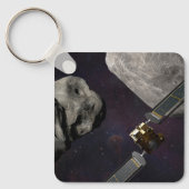 Porte-clés Dart Spacecraft Et Le Liciacube Avant Impact (Recto)