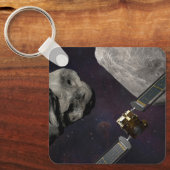 Porte-clés Dart Spacecraft Et Le Liciacube Avant Impact (Recto)