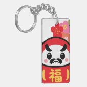 Porte-clés Daruma kawaii japonais (Devant gauche)