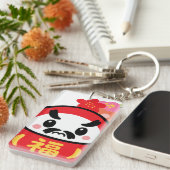 Porte-clés Daruma kawaii japonais (Devant droit)
