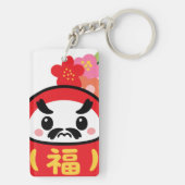 Porte-clés Daruma kawaii japonais (Dos)