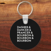 Porte-clés Dasher Dancer Prancer & Bourbon Noël Holi (Recto)