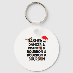 Porte-clés Dasher Dancer Prancer & Bourbon Noël Holi