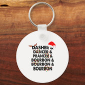 Porte-clés Dasher Dancer Prancer & Bourbon Noël Holi (Recto)