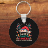 Porte-clés Dasher Dancer Prancer And Bourbon Funny Christmas  (Recto)