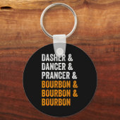 Porte-clés Dasher Dancer Prancer Bourbon Noël Drôle Holi (Recto)