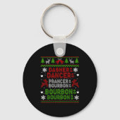 Porte-clés Dasher Dancer Prancer Bourbon Ugly Christmas Santa (Recto)