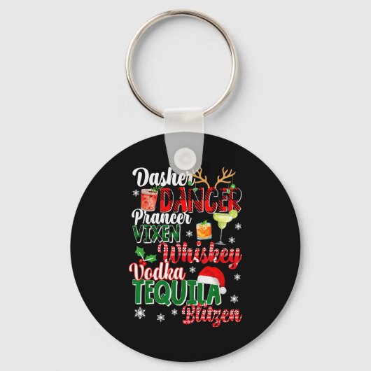 Porte-clés Dasher Dancer Prancer Vixen Moscato Vodka Tequila (Recto)