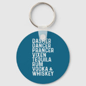 Porte-clés Dasher Dancer Prancer Vixen Tequila Rum Vodka And (Recto)