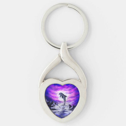 Porte-clés Dauphin clair de lune (Devant)
