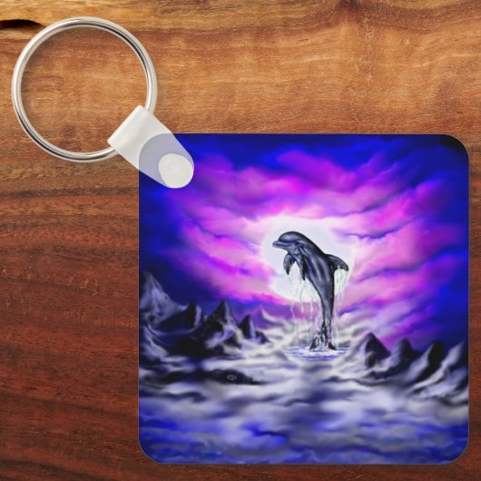 Porte-clés Dauphin clair de lune (Recto)
