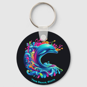 Porte-clés Dauphin coloré
