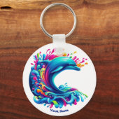 Porte-clés Dauphin Coloré Splash (Verso)