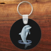 Porte-clés Dauphin et monogramme sur fond noir (Verso)