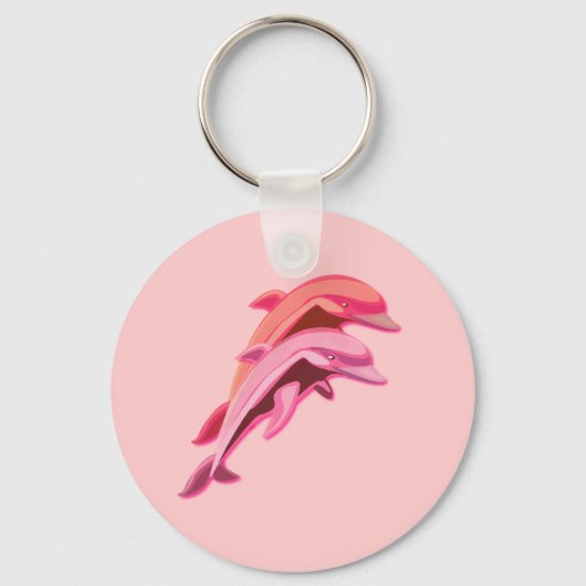 Porte-clés Dauphin rose Design Porte - clé rose (Recto)
