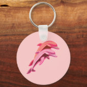 Porte-clés Dauphin rose Design Porte - clé rose (Recto)