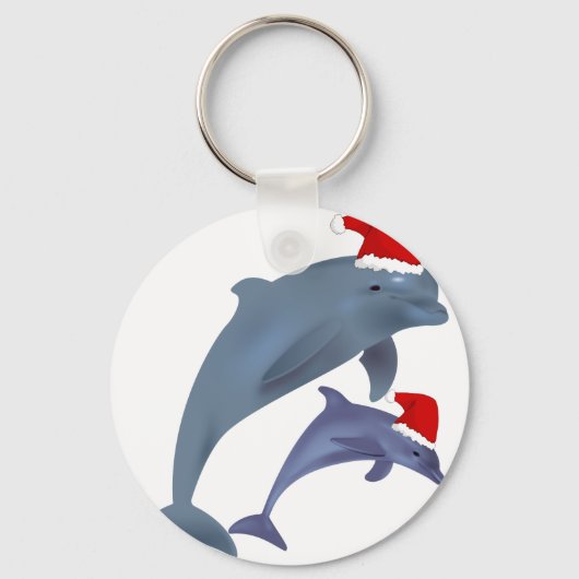 Porte-clés Dauphins de père Noël (Recto)
