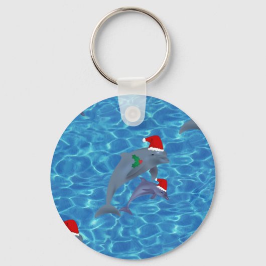 Porte-clés dauphins de santa claus (Recto)