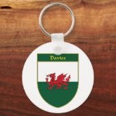 Porte-clés Davies Welsh Flag Shield (Recto)