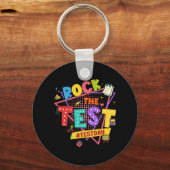 Porte-clés Day Rock The Test Motivational Students Enseignant (Recto)