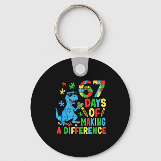 Porte-clés Days Of Making A Difference Dinosaur Autism Teache (Recto)