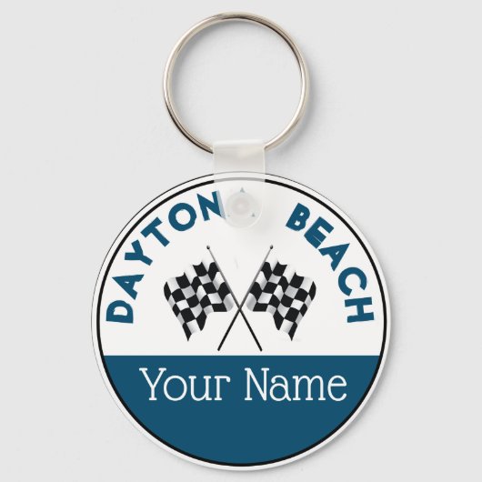 Porte-clés Daytona Beach - Drapeau À damiers (Recto)