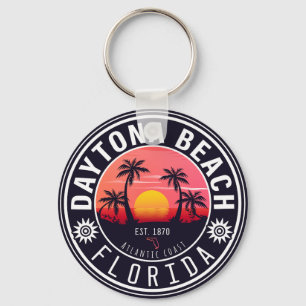 Porte-clés Daytona Beach Florida Retro Sunset Souvenirs 80s