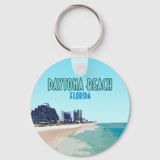 Porte-clés Daytona Beach Florida Vintage (Recto)
