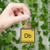 Porte-clés Db - Symbole de l'élément de chimie de la boue de (main)
