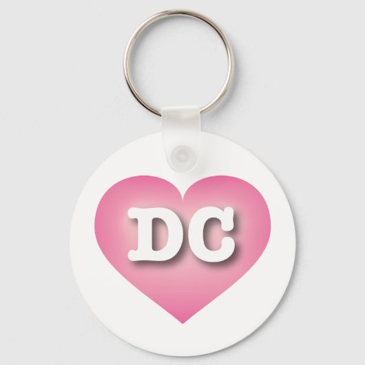 Porte-clés DC Pink Fade Heart - J'aime DC (Recto)