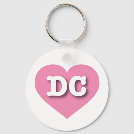 Porte-clés DC Pink Heart - J'aime DC (Recto)