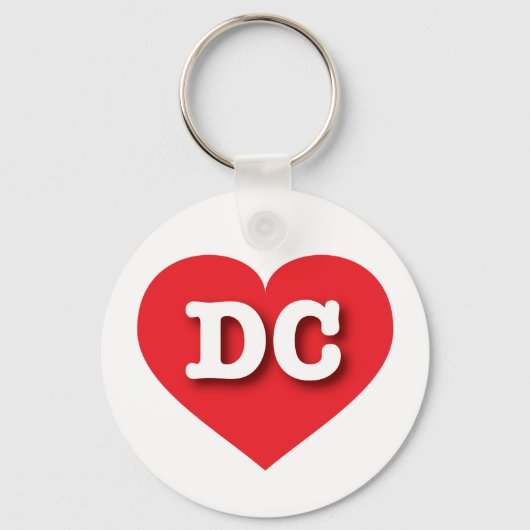 Porte-clés DC Red Heart - J'aime DC (Recto)