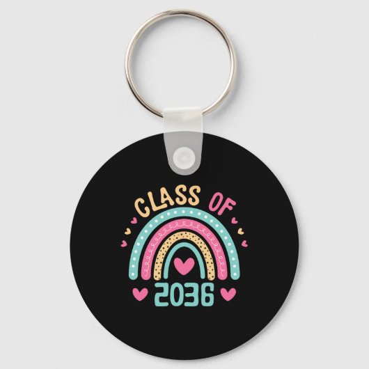 Porte-clés De 2036 Augmenter Avec Moi Premier Jour De Graduat (Recto)